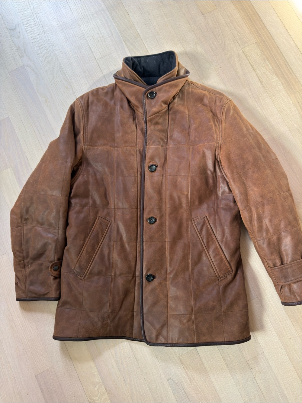 Vintage Orvis Brown Leather Jacket (Size 40)